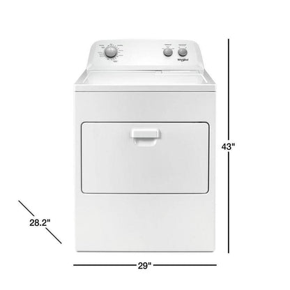 Whirlpool 7.0 cu. ft. Electric Dryer, AutoDryTM System, Wrinkle ShieldTM, White