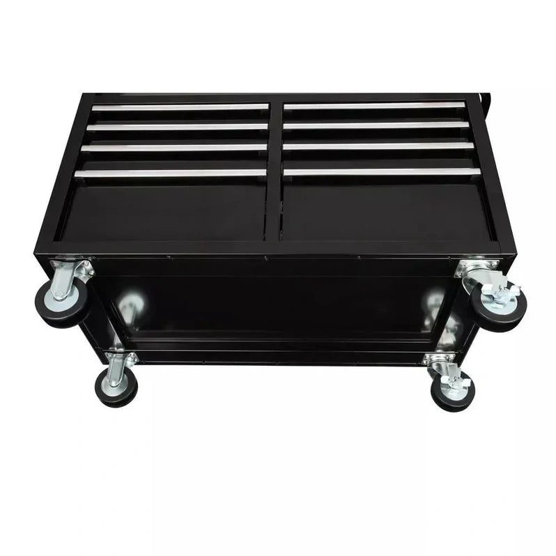 46 in. W x 24 in. D 9-Drawer Gloss Black Deep Tool Chest Mobile Workbench