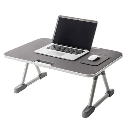 Kldxw Adjustable Laptop Bed Stand - Tilting Top with Cooling Fan - Ergonomic Height Foldable Table for Bed & Sofa - Portable Workstation - Space Grey