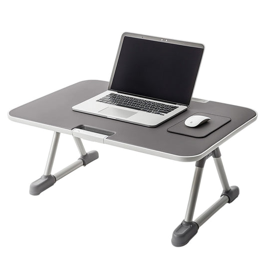 Kldxw Adjustable Laptop Bed Stand - Tilting Top with Cooling Fan - Ergonomic Height Foldable Table for Bed & Sofa - Portable Workstation - Space Grey