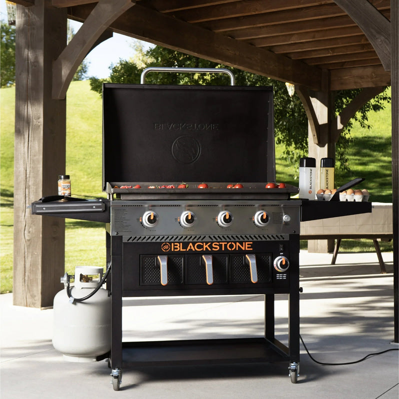 Blackstone 4-Burner 36" Propane Outdoor Griddle with Air Fryer and Hood