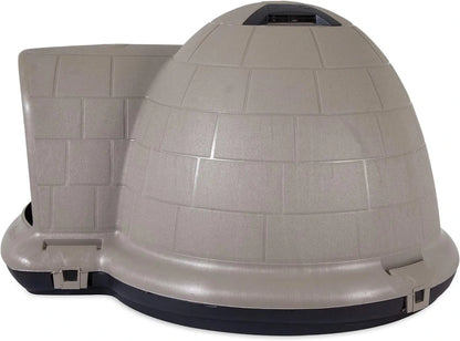 Petmate Indigo Dog House (Igloo Dog House, Made in USA with 90% Recycled Materials, All Weather Protection Pet Shelter) for XL Dogs 90 to 125 pounds, Made in USA