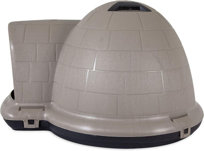 Petmate Indigo Dog House (Igloo Dog House, Made in USA with 90% Recycled Materials, All-Weather Protection Pet Shelter) for XL Dogs -90 to 125 pounds, Made in USA