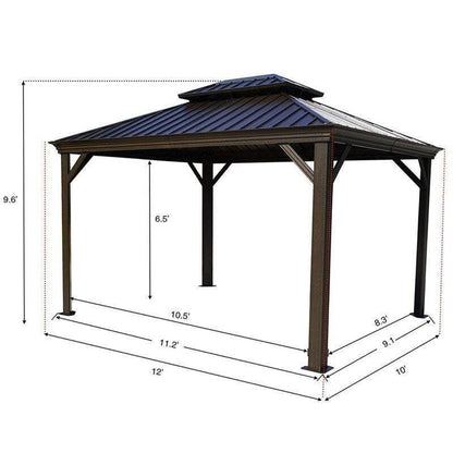 Dahlin Hardtop 12 Ft. W X 10 Ft. D Aluminum Patio Gazebo