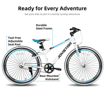 JOYSTAR Lubbock 20" 24" Kids Mountain Bike Single Speed Bicycle