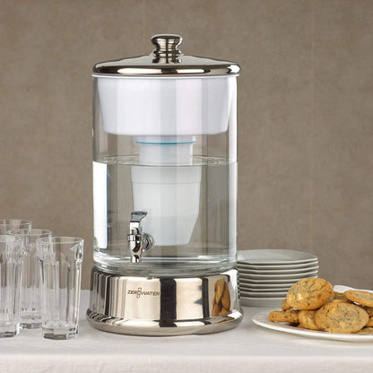 40 Cup Ready-Pour Glass Dispenser BPA-Free with Free Water Quality Meter NSF Certified
