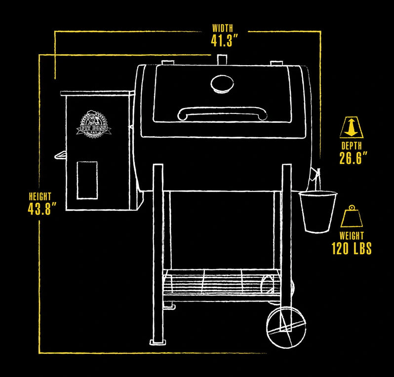 Pit Boss 700FB Wood Fired Pellet Grill with Flame Broiler, 700 Sq. In. Cooking Space